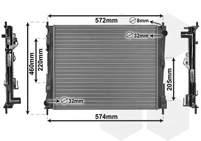 VAN WEZEL radiatorius, variklio aušinimas 43002375